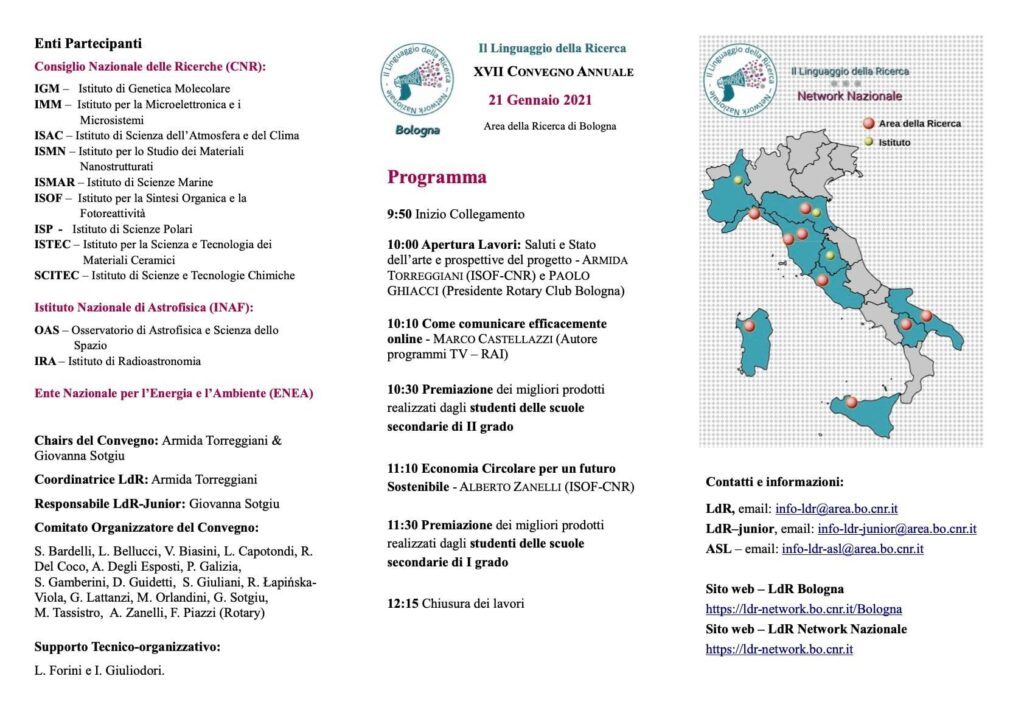 XVII Convegno de' Il Linguaggio della Ricerca – Flyer 2